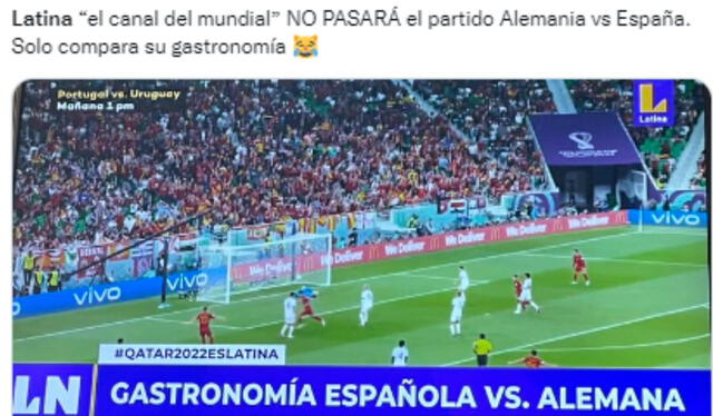 Latina recibió muchas críticas por no transmitir todos los partidos de Qatar 2022. Foto: Twitter