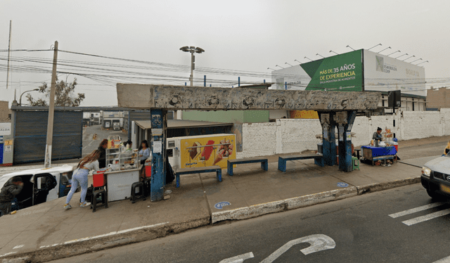 Al menos cinco líneas de buses llegan hasta el famoso paradero Lechón en la zona de Lima Sur. Foto: captura Google Maps