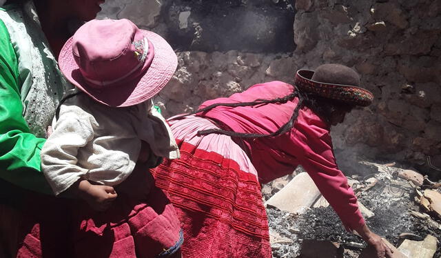 Incendio en Quispillacta. Foto: Asociación Bartolomé Aripaylla (ABA - Ayacucho)