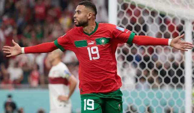 En-Nesyri es el goleador de Marruecos en el Mundial. Foto: EFE