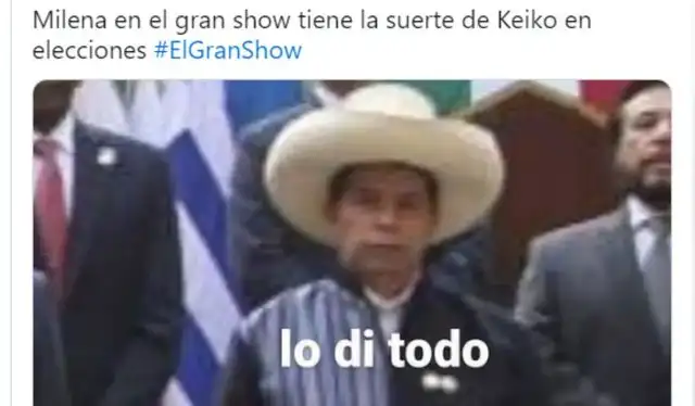 Milena Zárate quedó en el tercer lugar de “El gran show”. Foto: Twitter