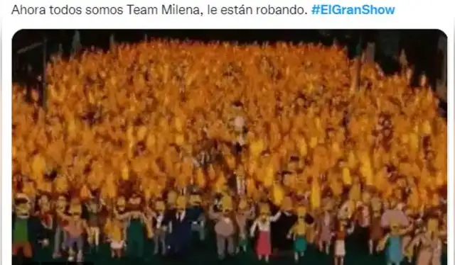 Milena Zárate quedó en el tercer lugar de “El gran show”. Foto: Twitter