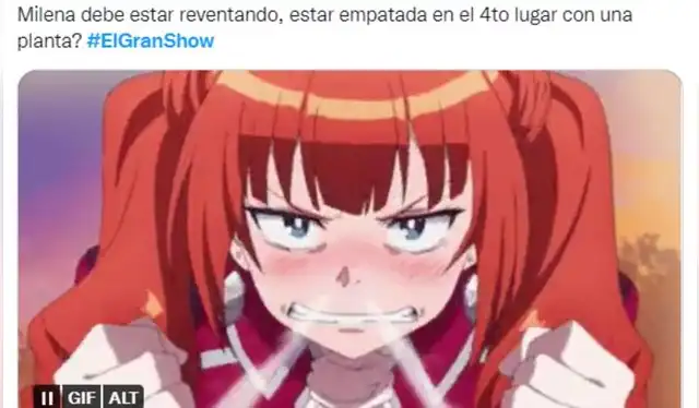 Milena Zárate quedó en el tercer lugar de “El gran show”. Foto: Twitter