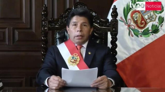  El pasado 7 de diciembre, Pedro Castillo anunció el cierre del Congreso. Ese mismo día fue destituido por intentar un golpe de Estado. Foto: captura de TV Perú    