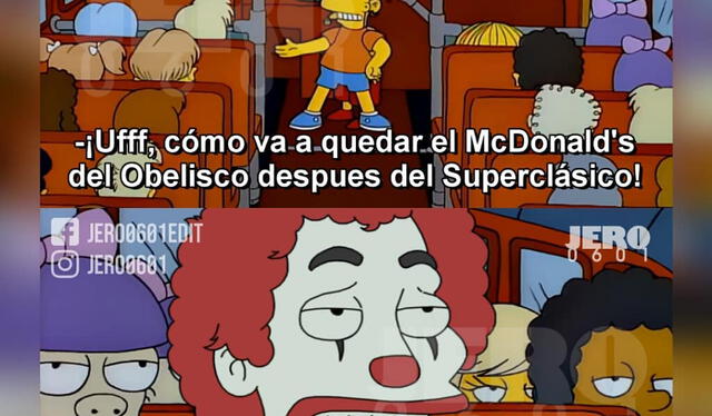 Un meme del McDonalds del Obelisco sobre la final de la Libertadores 2018. Foto: Facebook