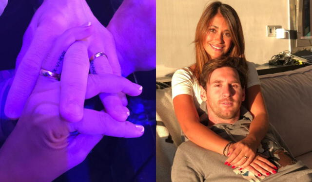 Un tatuaje de la fecha de su boda es otro tattoo a juego entre Atonella Roccuzzo y Lionel Messi. Footo: composición LR/captura de Instagram