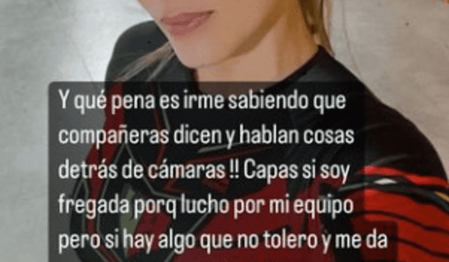 Alejandra Baigorria advierte a sus compañeros de "EEG". Foto: Instagram