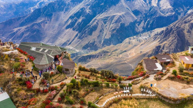 Vista panorámica de "La Granja del Colca", en el cañón del Colca. Foto: Difusión.   