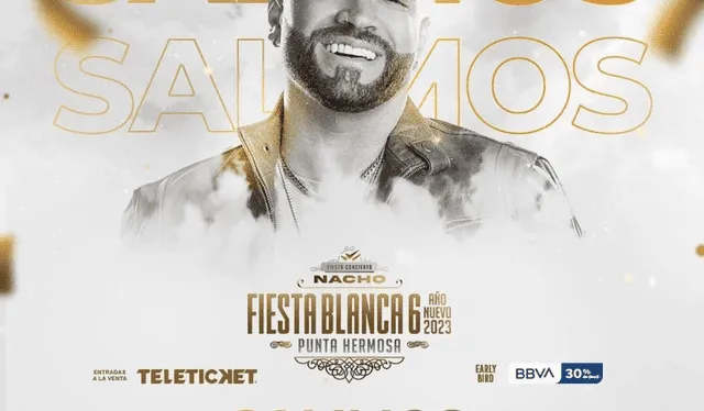 Nacho presente en Fiesta Blanca 2023. Foto: Instagram