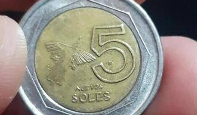  La moneda de 5 soles de 1994 tuvo una baja acuñación durante ese año. Foto: Numismática Inca/TikTok   