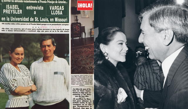 Mario Vargas Llosa conoció a Isabel Preyler debido a una entrevista que ella le hizo. Foto: composición LR/Revista Hola!/Vanitis