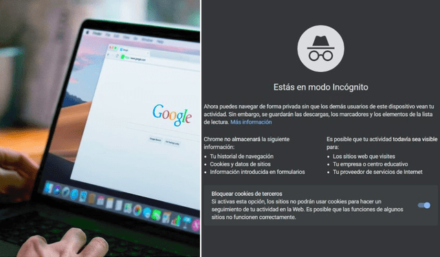 El modo incógnito no garantiza que nuestra actividad sea privada. Foto: composición LR/captura Googel/Robotina