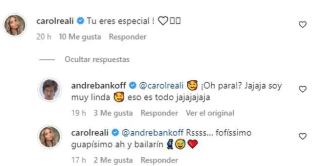 Carol y André se envían mucho cariño en redes sociales. Foto: Instagram