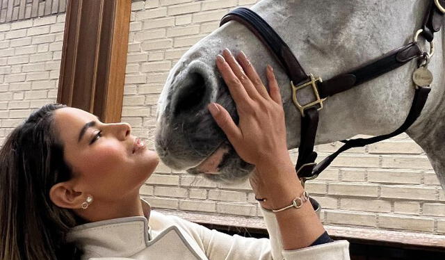 Ariadna vio en los caballos una mejor terapia. Foto: Ariadna Gutiérrez/Instagram