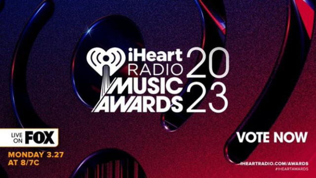 Imagen promocional de los iHeartRadio Music Awards 2023. Foto: iHeartMedia
