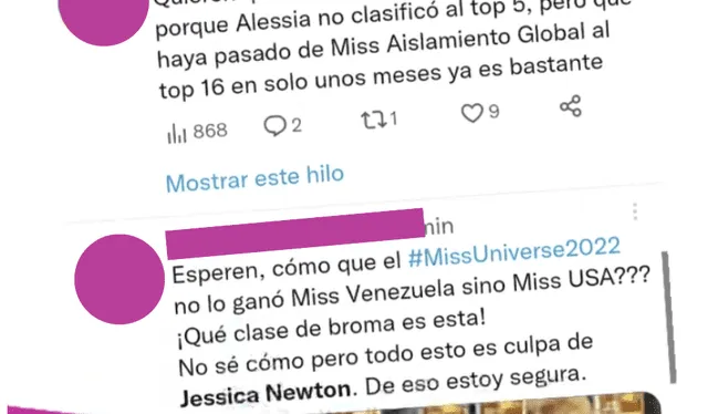 Usuarios piden que Jessica Newton deje la organización del Miss Perú. Foto: Twitter