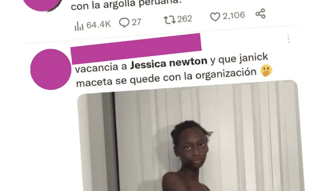 Usuarios piden que Jessica Newton deje la organización del Miss Perú. Foto: Twitter