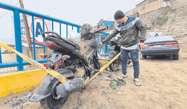 Venganza. Vilma se negó a pagar cupos en Mi Perú y le incendiaron sus dos motocicletas. Foto: difusión