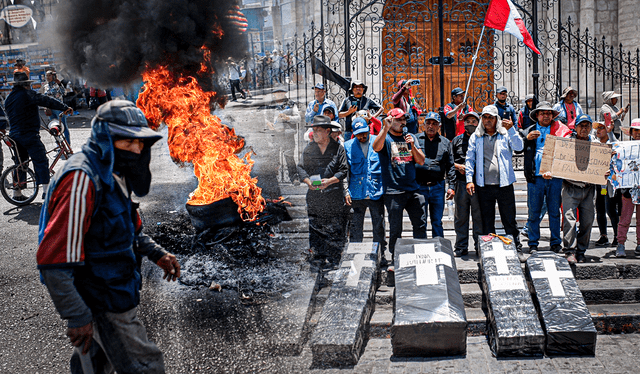 Perú ya tiene un promedio de 60 fallecidos producto de los enfrentamientos de protestantes con las fuerzas del orden. Foto: La República   