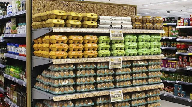 Los huevos en supermercados y bodegas siempre se encuentran a la venta en temperatura ambiente. Foto: ABC