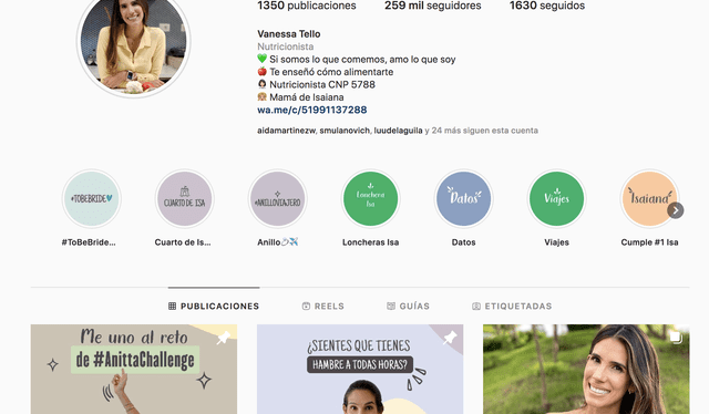 Vanessa Tello está enfocada en sus redes sociales. Foto: Instagram