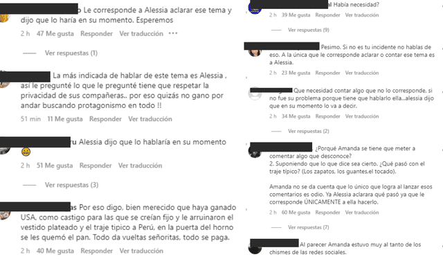 Cibernautas no dejaron pasar el comentario de Amanda Dudamel hacia Miss Perú. Foto: Instagram