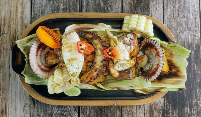 Así es la pachamanca marina. Foto: Guargüero Peruvian Cuisine    