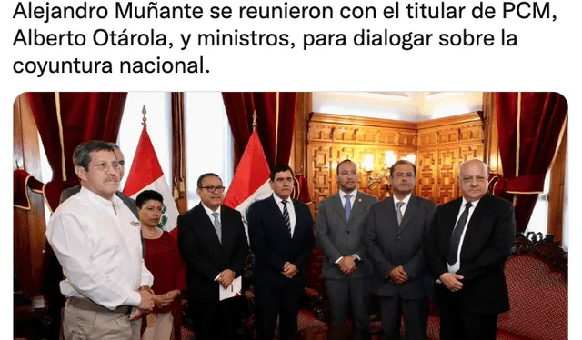 Reunión que tuvieron los ministros de Estado con integrantes de la Mesa Directiva. Foto: Captura de Twitter/Congreso   