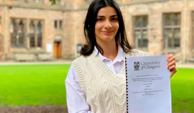 Ellie Wilson se graduó de la Universidad de Glasgow. Foto: BBC    