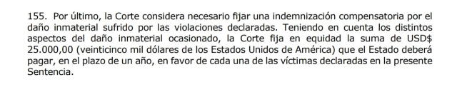 Indemnización a favor de trabajadores cesados. Foto: documento Corte IDH   