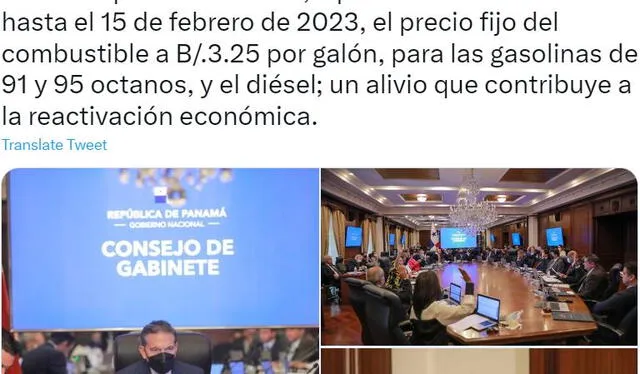 Este fue el comunicado establecido por el presidente de Panamá mediante sus redes sociales. Foto: @Nito Cortizo/Twitter   