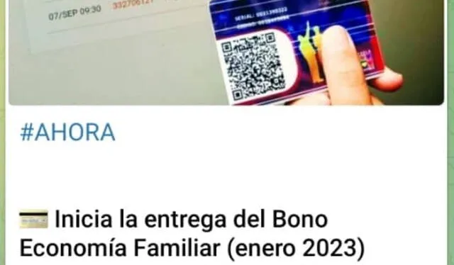 El Canal Patria informa sobre la entrega del Bono Economía Familiar. Foto: Canal Patria Digital   