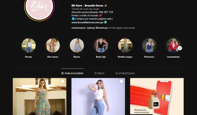  Brunella Horna tiene una tienda virtual de ropa. Foto: Brunella Horna Store/Instagram   
