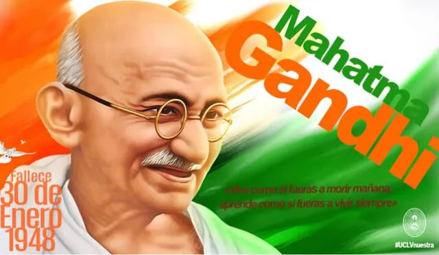  &nbsp;<strong>Mahatma Gandhi</strong> fallece el 30 de enero de 1948 Foto: Twitter UCLV   