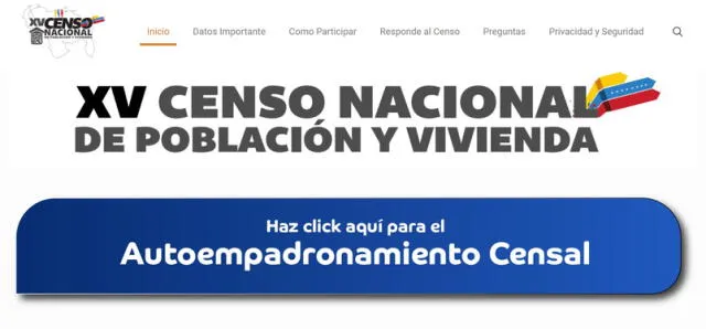  Puedes acceder al formulario a través del sitio web del XV&nbsp;<strong>Censo Nacional de Población y Vivienda</strong>&nbsp;2023. Foto: captura de xvcenso.gob.pe   