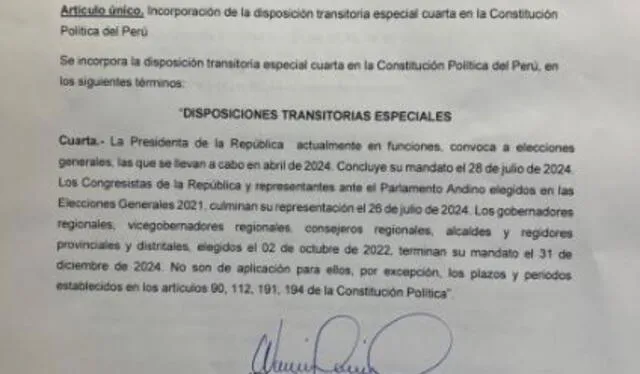 Texto sustitutorio presentado por Acción Popular.   