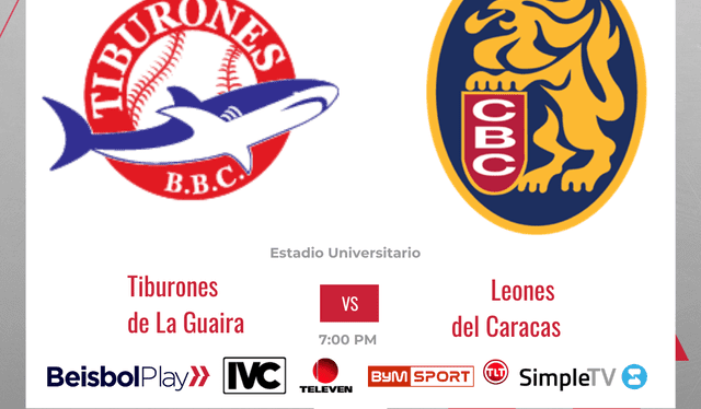  Revisa la programación oficial del sexto juego de la final de la LVBP entre Leones del Caracas vs. Tiburones de La Guaira. Foto: BeisbolPlay   