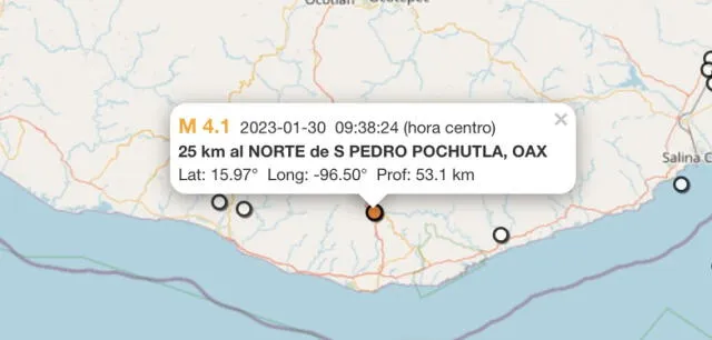 Este fue el último sismo registrado en México hoy, 30 de enero. Foto: SSN   