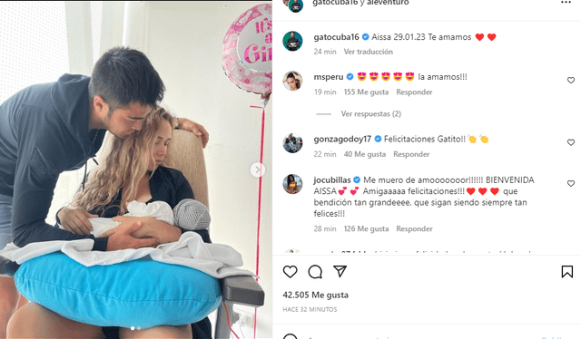 Rodrigo Cuba y Ale Venturo ya son padres. Foto: Instagram   