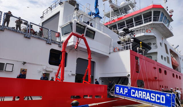 El BAP Carrasco es empleado para realizar expediciones oceanográficas en el mar peruano y la Antártida. Foto: Andina   