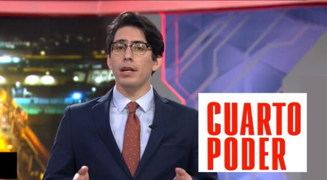  Sebastián Salazar fue por menos de seis meses el presentador de "Cuarto Poder". Foto: captura América TV   