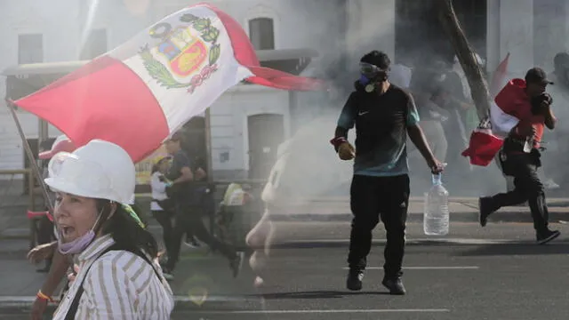 Manifestantes marcharon en el Centro de Lima.    