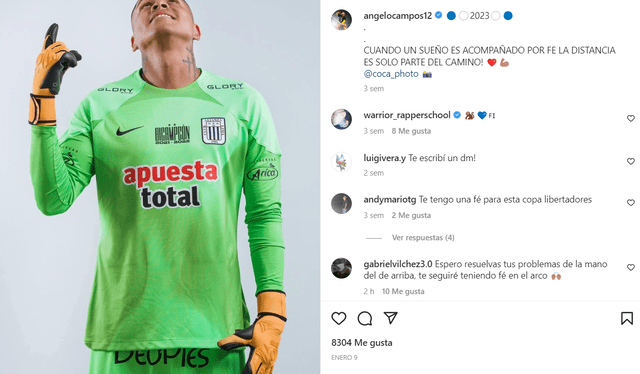 Ángelo Campos configuró su Instagram y limitó los comentarios tras ampay. Foto: Instagram.   