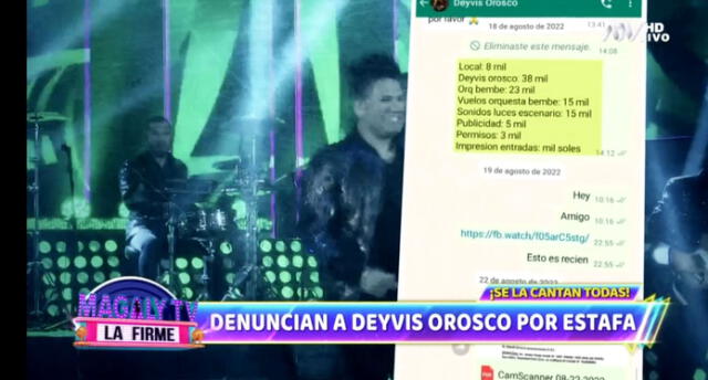  Deyvis Orosco nunca se presentó en concierto de empresario, pese a recibir pago. Foto: captura/ATV    