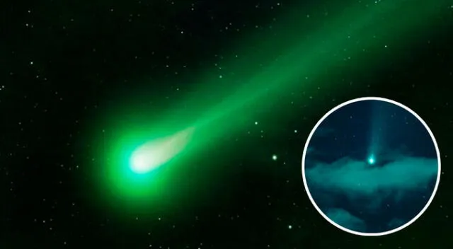 El cometa verde se acerca a la Tierra, en un evento que ocurre cada 50.000 años. Foto: @RodneyDelgadoS| Twitter   