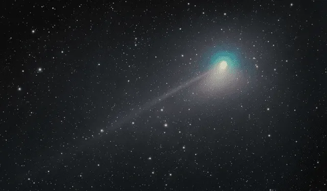 El cometa verde proviene de los confines del sistema solar y ha pasado cerca de la Tierra después de 50.000 años. Foto: Miguel Claro / Instagram   