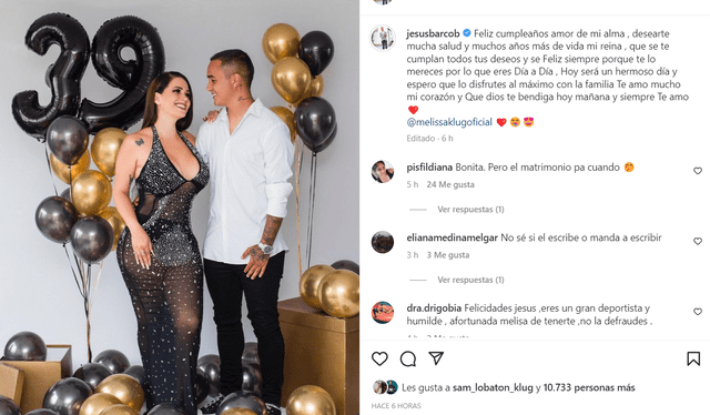 Jesús Barco publica romántico mensaje en Instagram. Foto: Instagram/Jesús Barco   