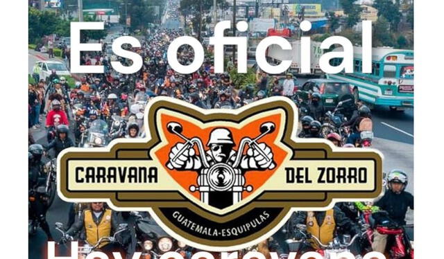  Organizadores del evento anuncian el retorno de la Caravana del Zorro este año. Foto: Caravana del Zorro "Patrimonio de Guate"/ Facebook   