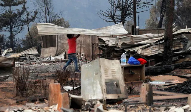  Las regiones de Biobío, Ñuble y la Araucanía fueron las que más afectación presentaron al destruirse más de 45.000 hectáreas y un centenar de viviendas. Foto: AFP <br>   