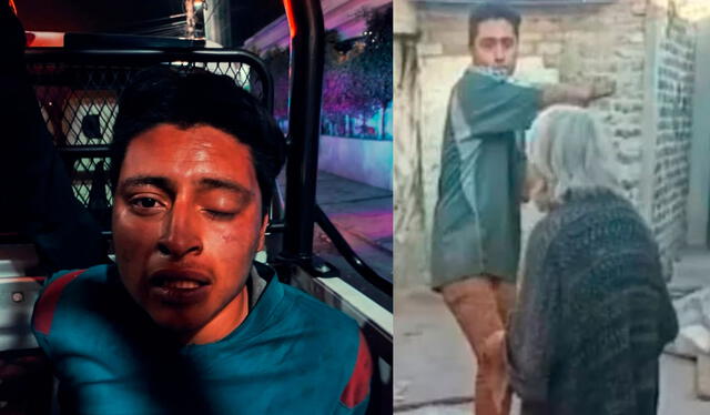  Hombre golpeó a mujer mayor en Ecatepec. Foto: captura/ Twitter @ArYferson    